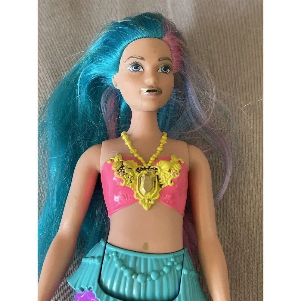 Barbie Dreamtopia Mermaid Doll with Teal Pink Hair and Tiara Doll